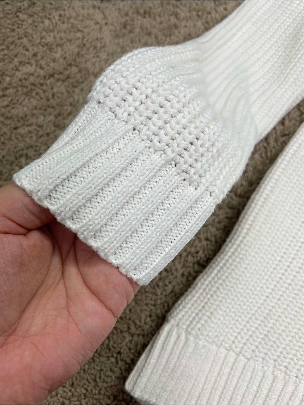 Style‎ & Co. White Ribbed Mock-Neck Sweater - Picture 4 of 10
